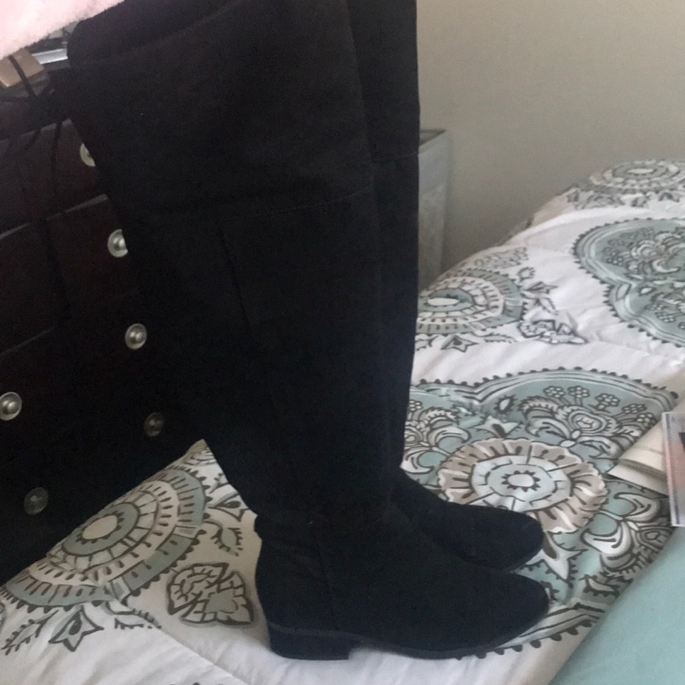Brand new black thigh high boots